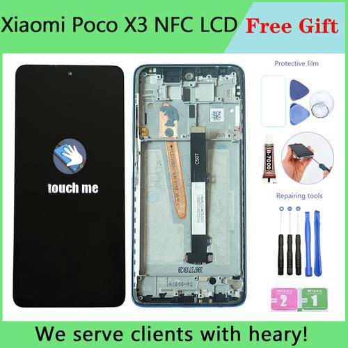 6.67&39&39 Original Display for Xiaomi Poco X3 NFC LCD With Touch Screen Digitizer Assembly for Xiaomi PocoX3 lcd Display M2007J20CG