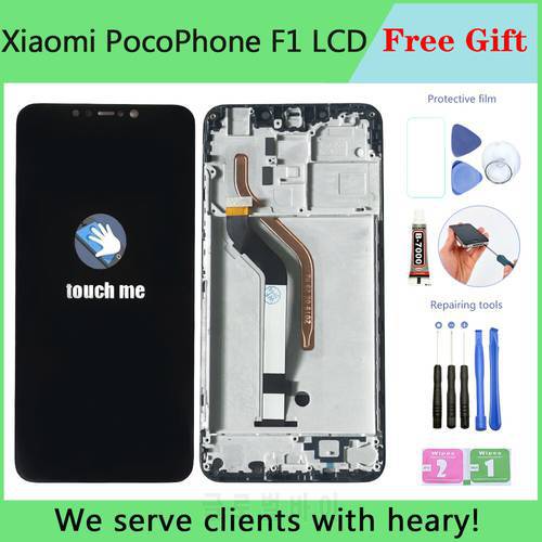 Original For Xiaomi Pocophone F1 LCD Display Touch Screen Digitizer Assembly for Xiaomi Pocophone F1 LCD Screen Replace