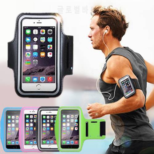 Universal 5.5 Inch Cell Phone Sport Armband Running Bags Touch Screen Phone Armband Waterproof Case For Samsung IPhone Huawei