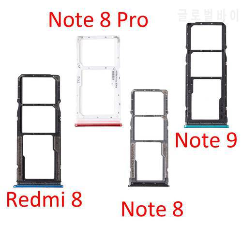 Sim Tray Holder For Xiaomi Redmi 8 Note 8 9 Pro SIM Card Tray Slot Holder Adapter Socket Repair Parts