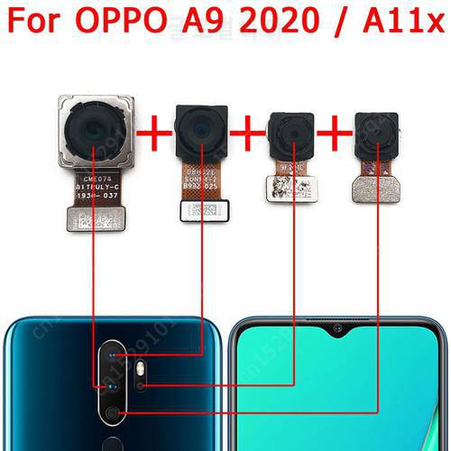 Original Rear Camera For OPPO A11x A9 2020 Back View Main Big Backside Camera Module Flex Cable Replacement Repair Spare Parts