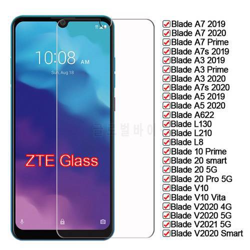 Glass For ZTE Blade A7 A7s A3 A5 A622 Prime 2019 2020 Cover On ZTE Blade L210 L8 L130 V10 V2020 V2021 10 20 Smart Pro Vita Glass