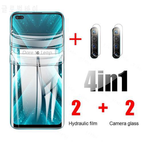 4-in-1 Hydrogel Film on Realme X3 protective film For OPPO Realme X3 SuperZoom RMX2086 screen protector film safety not glass