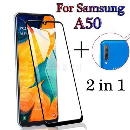 2-in-1 Full Cover Front Glass Rear Camera Film For Samsung Galaxy A50 A60 A70 A80 A90 Screen Protector For Galaxy A71 A72 Film