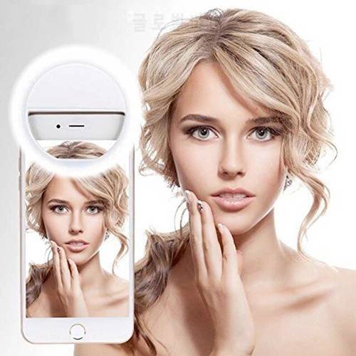 Novelty Clip led Selfie Lamp Ring For Phone Camera Portable Clip-On Lamp Women Girl Night Darkness Selfie Enhancing Fill Lights