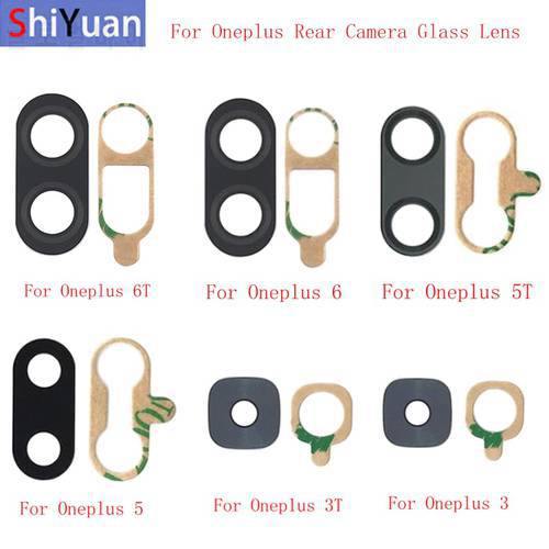 2pcs Back Rear Camera Lens Glass For Oneplus 6T 6 5T 5 3T 3 Camera Glass Lens Replacement Repair parts