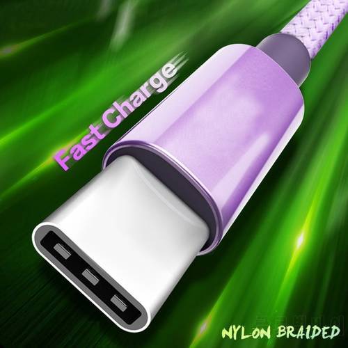 USB C Fast Charge For Samsung S9 S8 Plus Usb Type C Cable 3.1 Charging Data Sync Mobile Phone Wire USBC For Xiami mi note 10 pro