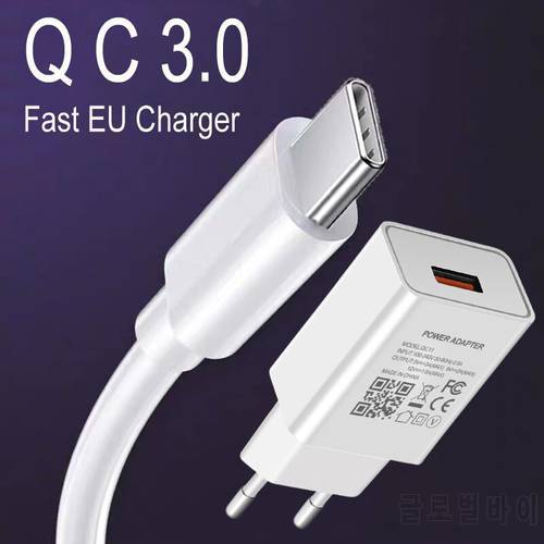 USB Charger For Samsung Galaxy A52 A32 A42 A12 A02S 5G A30 A50 A70 Fast Charging QC 3.0 18W Phone Adapter Type-c USB Cable
