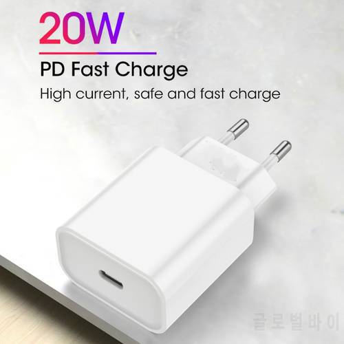 20W PD Fast Charge USB C Type QC 3.0 Charger for iPhone 12 11 Pro X XS XR Phone Charger Xiaomi Samsung Quick Charging