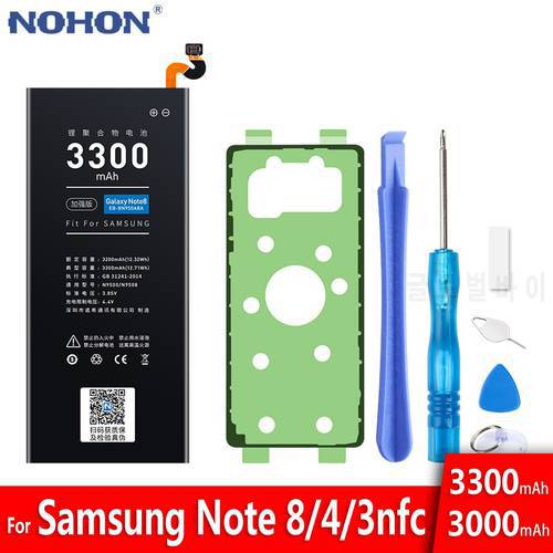 NOHON Battery For Samsung Galaxy Note 8 4 3 Note3 NFC N9000 N9005 N9006 Note4 N9100 N910X N910F Note8 N9500 N9508 N950F Bateria