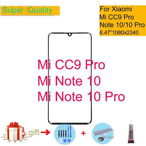 Replacement For Xiaomi Mi CC9 PRO Touch Screen Panel Front Outer Glass Lens For Xiaomi Note 10 Lite Pro LCD Glass Front With OCA