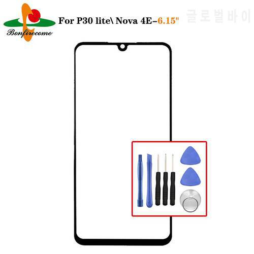 Touch Screen Glass For Huawei P30 Lite MAR-LX1A \ Nova 4E LCD Display Panel Front Outer Glass Lens Replacement