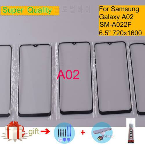 Replacement For Samsung Galaxy A02 A022 Touch Screen Panel Front Outer Glass LCD Lens With OCA Glue