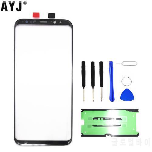 LCD Front Glass Panel For Samsung Galaxy S8 S9 Plus Display External Touch Screen Outer Lens Replacement adhesive Pad Tools