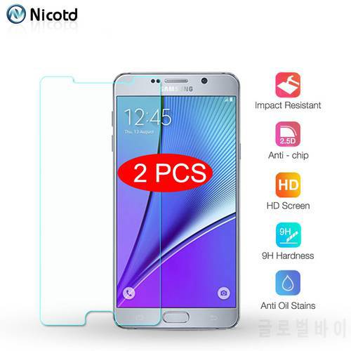 2 Pcs Tempered Glass For Samsung Galaxy Note 5 4 3 2 Screen Protector For Galaxy S7 S6 S5 S4 S3 S2 Protective Fim on i9220 i9200