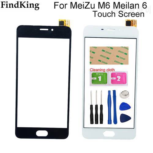 5.2&39&39Touch Screen For Meizu M6 Touchscreen Digitizer Sensor For Meilan 6 Front Glass Lens Phone Spare Parts Tools 3M Glue Wipes