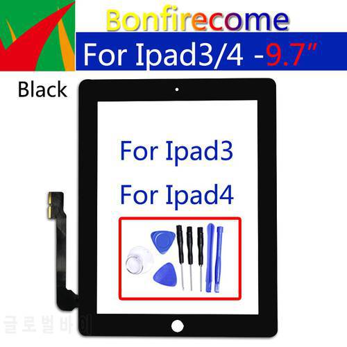 Touch Screen For iPad 3 4 iPad3 iPad4 A1416 A1430 A1403 A1458 A1459 A1460 Touch Panel LCD Outer Display Digitizer Sensor Glass