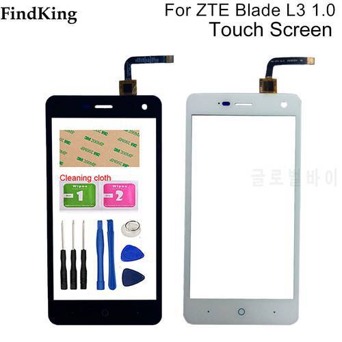 5.0&39&39 Touch Screen For ZTE Blade L3 V1.0 V1.1 Version Touch Front Glass Digitizer Panel Lens Sensor Tools Adhesive