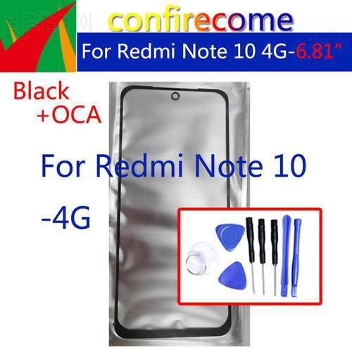 Touch Panel Replacement For Xiaomi Redmi Note 10 4G 5G Front Outer Glass Lens Cover+OCA
