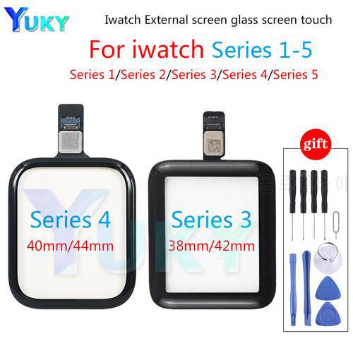 100% Tested Touch Glass For Apple Watch Series 38mm 40mm 42mm 44mm For Watch Series 1 2 3 4 5 LCD Display Touch Digitizer Glass