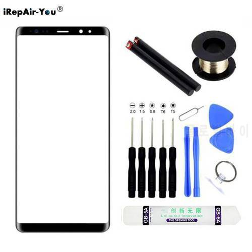 Front Outer Glass Lens with OCA Adhesive For Samsung Galaxy Note 9 Note 8 Front Glass Screen Replacement Repair Kit
