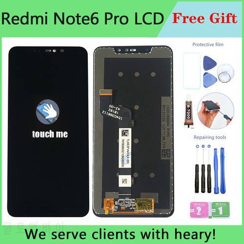 AAA Quality LCD for Xiaomi Redmi Note 6 Pro LCD Display with Frame Touch Screen Digitizer LCD For Redmi Note6 Pro Assembly