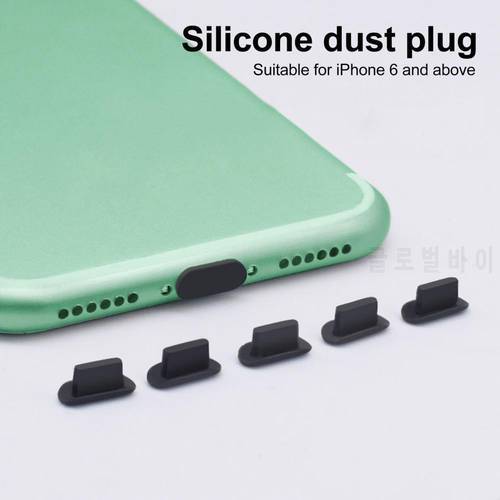 5PCS Silicone Anti Dust Plug for iphone 14 Pro Max,13, 12, 11, XS, XR, 8, 7, 6 Charging Port Dust Plug iphon Rubber Plug