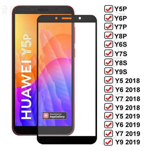 11D Protection Glass For Huawei Y5P Y6P Y7P Y8P Y6S Y8S Y9S Tempered Glass Y5 Lite Y6 2018 Y7 Pro Y9 Prime 2019 Screen Protector