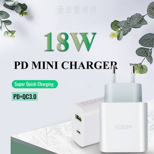 Phone Charger Type C 20W Usb Fast Charger for Iphone 13 12 pro max Xiaomi Sumsung Huawei Eu Plug Quick Charge 3 Phone Adapter