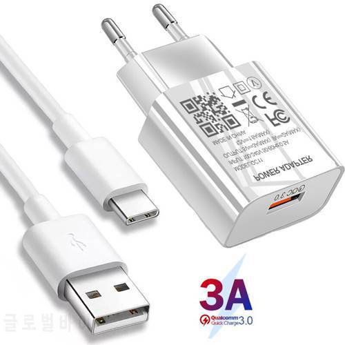 Fast Phone Charger Quick Charge 3.0 USB C Cable For Samsung A21S A12 A42 A52 A72 5G A51 A71 Huawei Psmart 2021 Type C USB Cable