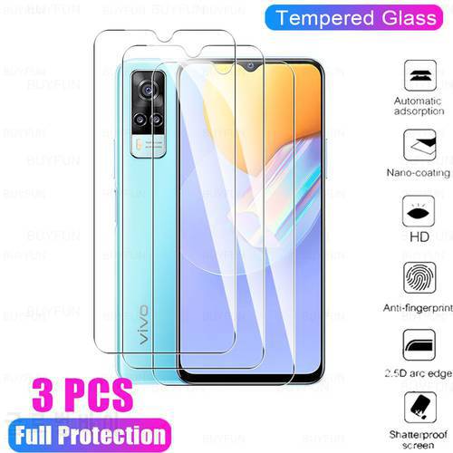 Glass For Vivo Y31 Y51 3pcs scratch resistant screen protector for Vivo Y31 Y 31 v2036 HD full cover tempered protective glass