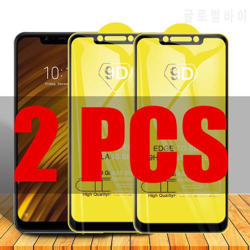 2Pcs 9D Glass POCOPhone F1 for Xiaomi POCO Phone F 1 Protective Glass on the For Pocophone F1 Screen Protector Film