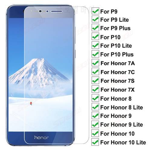 9D Full Protection Glass For Huawei P10 Plus P9 Lite 2017 Tempered Screen Protector For Honor 8 9 10 Lite 7A 7C 7S 7X Glass Film