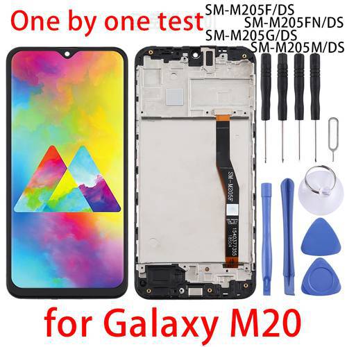 6.3″For Samsung Galaxy M20 Display LCD Screen&Digitizer Full Assembly&Frame For SM-M205F/DS SM-M205FN/DS SM-M205G/DS SM-M205M/DS
