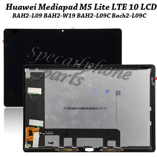 Original For Huawei MediaPad M5 Lite LTE 10 BAH2-L09 BAH2-L09C Bach2-L09C Bach2-W19C Touch Screen Digitizer With LCD Display