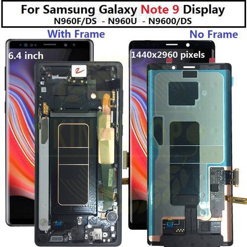 For Samsung Galaxy Note 9 Lcd with Frame Display Touch Screen Digitizer Assembly For Samsung note9 LCD N960 N960F N960DS N9600