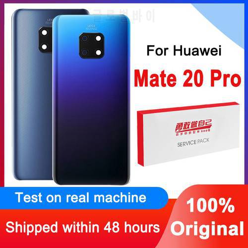 Original Back Housing Replacement For Huawei Mate 20 Pro Back Cover Battery Glass with Camera Lens For Mate 20 Pro Rear Cover