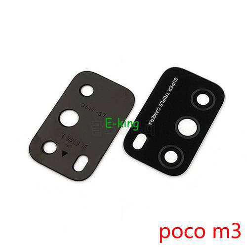 100PCS Rear Back Camera Glass Lens Cover For Xiaomi Mi Poco X3 M3 GT NFC Pro F1 F2 F3 A3 With Ahesive Sticker Replacement Parts