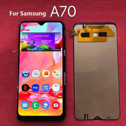 For Samsung Galaxy A70 SM-A705F A705FN A705G Lcd Display Screen Touch Digitizer Sensor Assembly Monitor Frame Replacement