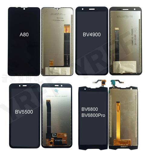 LCD Display Screen For BlackView BV6800 Pro BV4900 BV5500 A80 LCD Display Touch Screen Digitizer Sensor Panel Free shipping