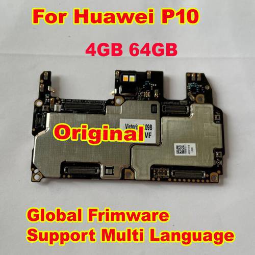 Global Frimware MainBoard For HUAWEI P10 4GB+64GB Motherboard With Chips logic board google Circuits Card Fee Plate Flex Cable