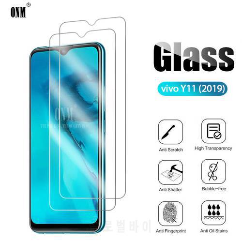 2Pcs For vivo Y11 2019 Tempered Glass For vivo Y11 2019 Screen Protector For vivo Y11 2019 Protective Glass Film