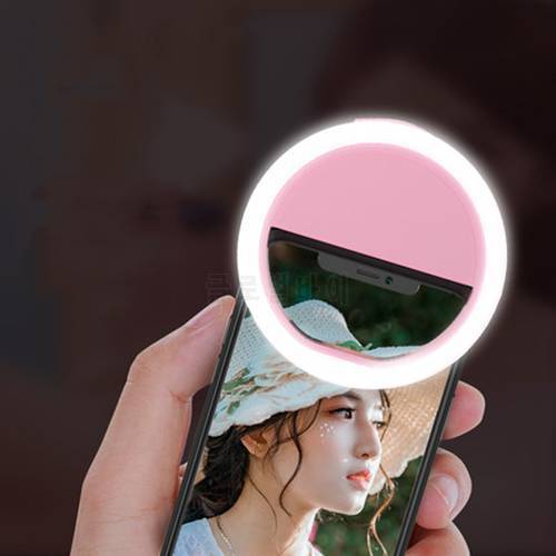 LED Selfie Ring Portable Mobile Phone Clip Led Lens Light Lamp led Beauty Lighting Night Darkness Selfie for Cell Phone Camera