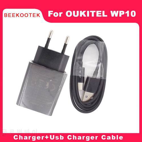 New Original Charger Fast Charging EU Plug Wall Travel Power AC Adapter+USB Charger Cable Replacement For Oukitel WP10 Phone