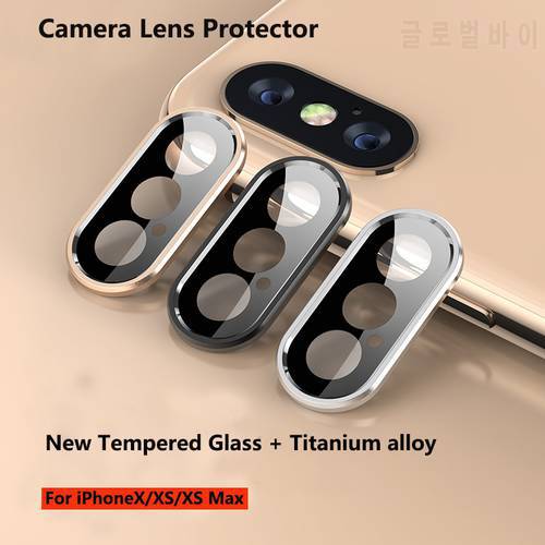 Camera Lens Protector For iPhone Xs Max X Full Cover Case Metal + Tempered Glass Screen Protector Rear Camera Films
