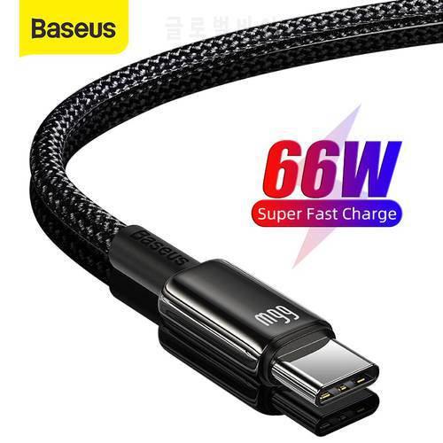 Baseus 6A USB Type C Cable for Huawei P40 Pro Mate 40 30 Supercharge 66W/40W Fast Charger USB C Cable for Huawei P30 Pro