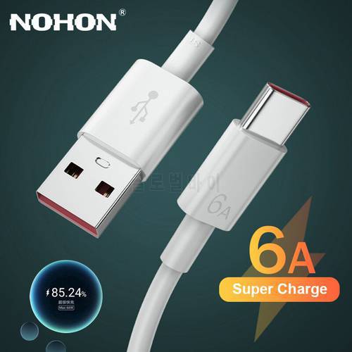 6A Super Charger Type C Cable 66W Tipo C Cabo for Huawei P40 Pro P30 Mate 20 30 40 Pro Honor 30 30S USB Type C Cable Cord