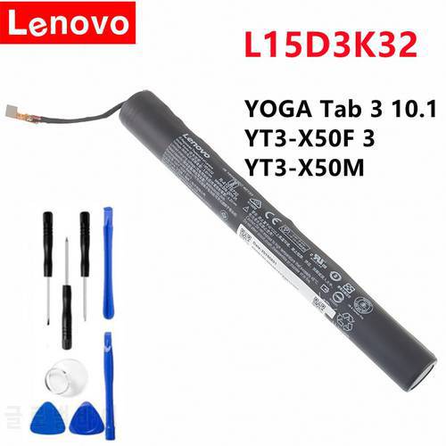 LENOVO Original Battery L15D3K32 For Lenovo YOGA Tab 3 10.1 YT3-X50F 3 YT3-X50M 8400mAh + Free Tools