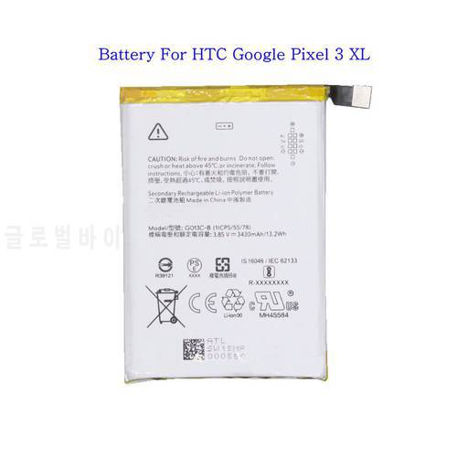 1x 3430mAh / 13.20Wh G013C-B / Go13C-B / C1 Phone Replacement Battery For HTC Google Pixel 3 XL 3XL Batteries