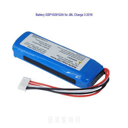 1x New Replacement GSP1029102A 6000mah Battery for JBL Charge 3 2016 Version Speaker battery